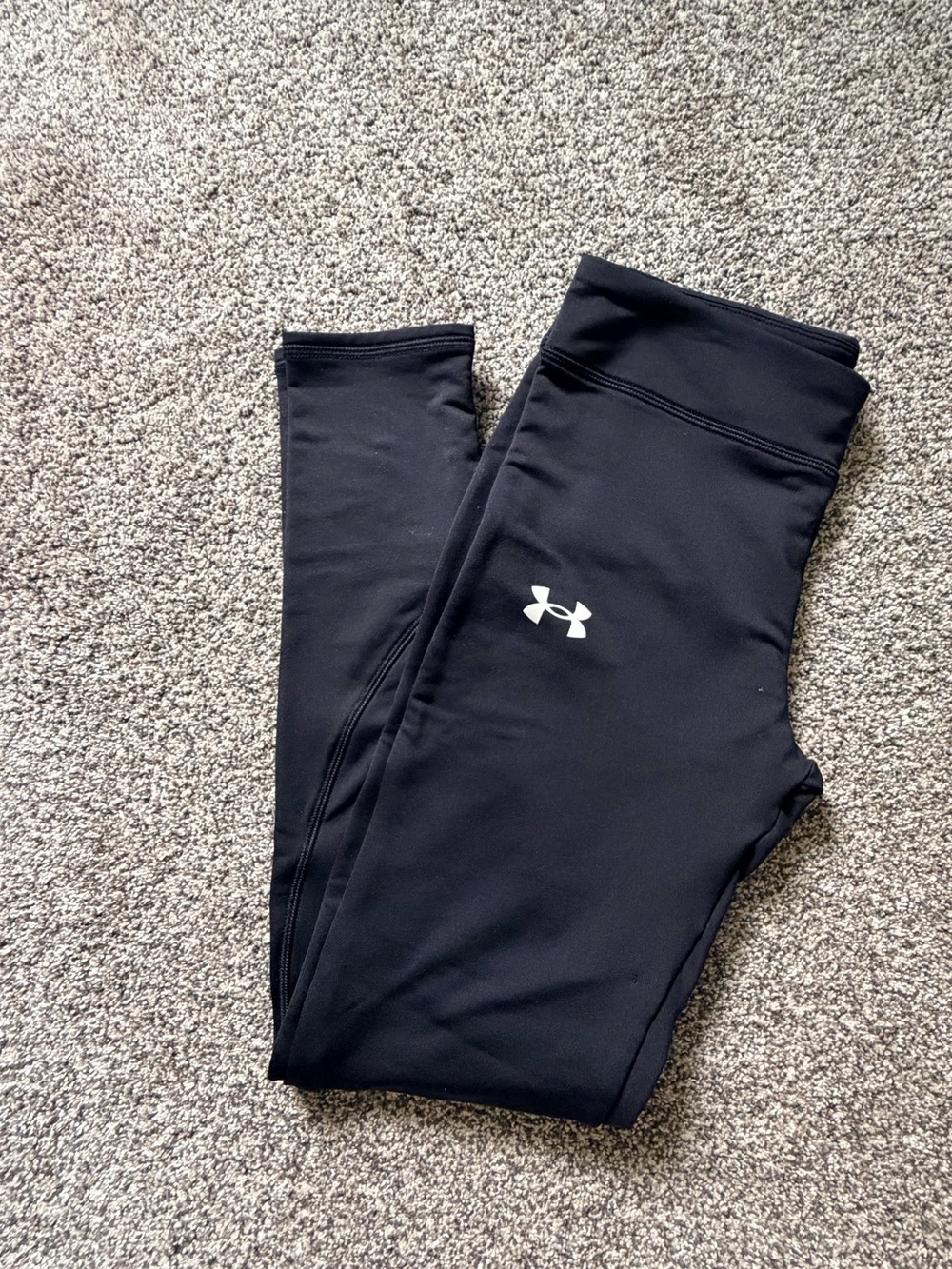 Under Armour Black Fleece Lined Insulated Leggings Size Youth Large